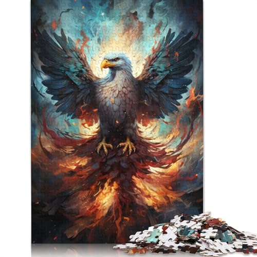 Puzzle für Erwachsene und Jugendliche, Die farbenfrohe Psychedelia von Galaxy Phoenix, Holzpuzzle für Erwachsene, Teenager-Geschenk, 1000 Teile (75 x 50 cm) von ABFFSDT