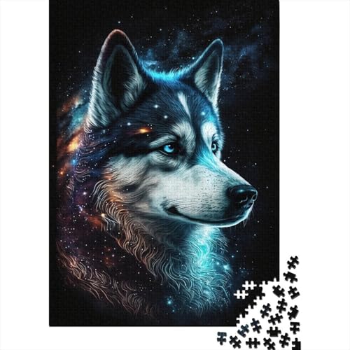 Puzzle für Kinder, 1000 Teile, Galaxie, Weltraum, Husky, kreative Holz-Puzzles für Kinder, Jugendliche, Puzzles, herausforderndes Spiel, 1000 Teile (75 x 50 cm) von ABFFSDT