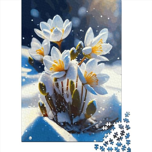 Puzzle für Kinder, 1000-teiliges Puzzle, Krokusse, Puzzles für Kinder, Holzpuzzle, Lernspielzeug, 1000 Teile (75 x 50 cm) von ABFFSDT