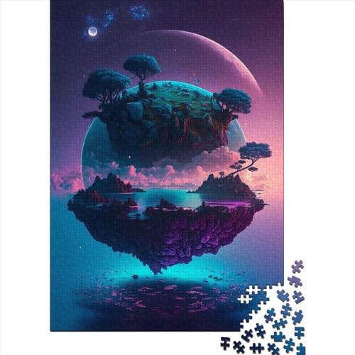 Puzzle für Kinder, 1000-teiliges Puzzle für schwimmende Insel und Planet, Geschenke zum Geburtstag für 18-Jährige, Geschenke für sie, 1000 Teile (75 x 50 cm) von ABFFSDT