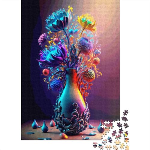 Puzzle für Kinder, 300 Teile, Fantasieblume, kreatives Denkspiel für Erwachsene, Puzzle für Kinder und Jugendliche, 300 Teile (40 x 28 cm) von ABFFSDT