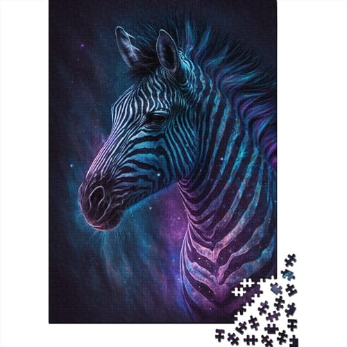 Puzzle für Kinder, Galaxie, Zebramuster, 300 Teile, Holzpuzzles für 18 Jahre, ideal für Kinder, 300 Teile (40 x 28 cm) von ABFFSDT