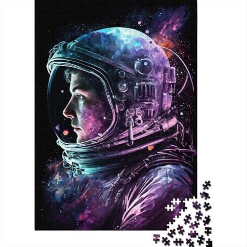 Puzzle für Kinder, Galaxie-Astronaut, 300 Teile, kreatives Holzpuzzle für Kinder, Familien-Lernspiel für Erwachsene, 300 Teile (40 x 28 cm) von ABFFSDT