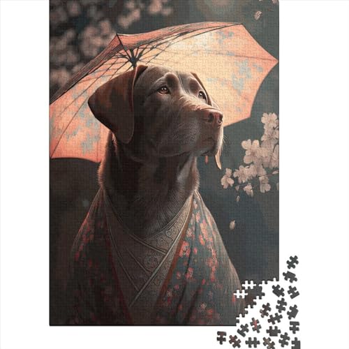 Puzzle für Kinder, Labrador-Kimono, 500 Teile, Puzzle aus Holz, Puzzles für Kinder ab 18 Jahren, tolle Kinder, 500 Teile (52 x 38 cm) von ABFFSDT