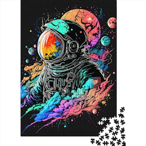 Puzzle für Kinder, Neon-Astronaut5, 500 Teile, Puzzle, Holzpuzzle, Puzzles für Kinder ab 18 Jahren, tolle Kinder, 500 Teile (52 x 38 cm) von ABFFSDT