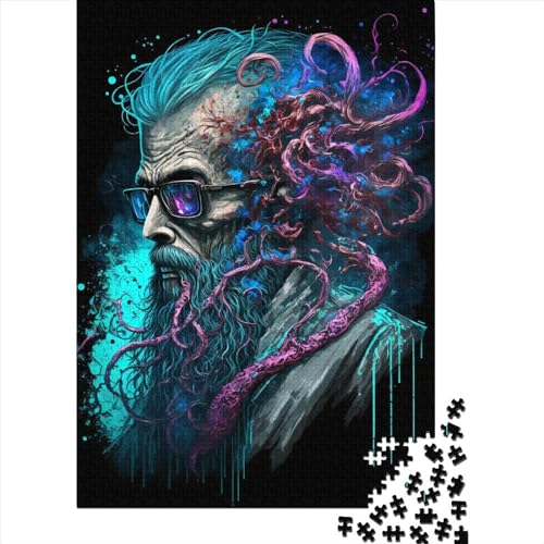 Puzzle für Kinder 1000 Teile, Oktopus-Mann, kreatives Denkspiel für Erwachsene, Puzzle für Kinder und Jugendliche, 1000 Teile (75 x 50 cm) von ABFFSDT