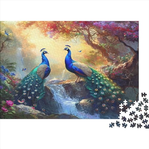 Puzzle mit 1000 Teilen, Tier-Pfau, für Erwachsene und Teenager, Lernspiele für zu Hause, DIY-Spielzeug, 1000 Stück (75 x 50 cm) von ABFFSDT