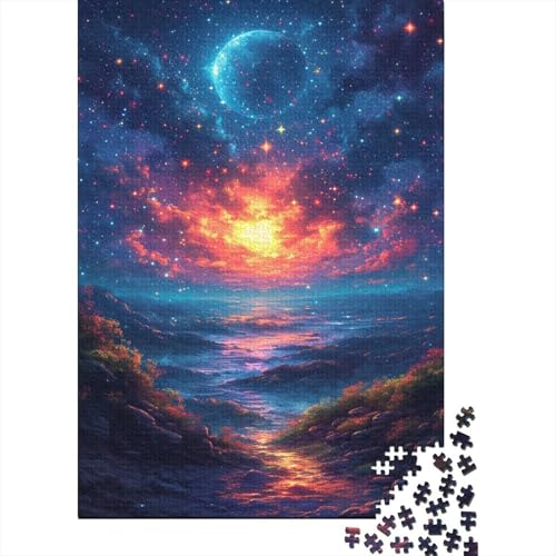 Puzzle mit 1000 Teilen, schönes Meer aus bunten Sternen, Puzzle für Kinder und Jugendliche, Holzbrett-Puzzle, Lernspielzeug, Familienspiele, 1000 Teile (75 x 50 cm) von ABFFSDT