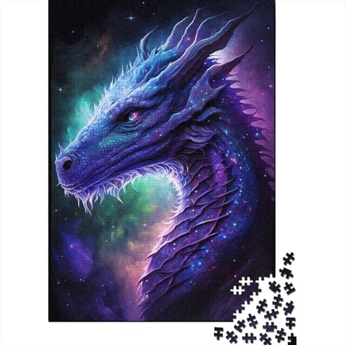 Puzzle mit 300 Teilen für Erwachsene mit fliegendem Drachen und Galaxie-Motiv, Denkspiel, Puzzlespielzeug für Erwachsene, 300 Teile (40 x 28 cm) von ABFFSDT