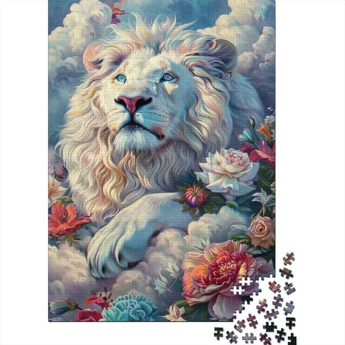 Puzzles für Kinder, Fantasie-Löwen-Puzzles für Kinder, 500 Holz-Puzzles für Erwachsene, 500 Teile, Puzzles für Kinder, Jugendliche, Puzzle-Spiel, 500 Stück (52 x 38 cm) von ABFFSDT