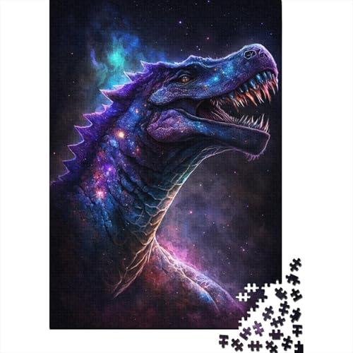 Puzzles für Kinder, Galaxie-Dinosaurier, Puzzles für Kinder, 300 Teile, Holzpuzzles für Erwachsene, Puzzles für Kinder und Jugendliche, Puzzlespiel 300 Teile (40 x 28 cm) von ABFFSDT