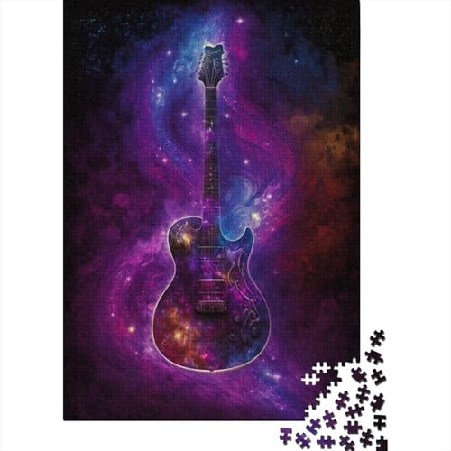 Puzzles für Kinder, Galaxie-Gitarren-Puzzles für Kinder, 1000 Holz-Puzzles für Erwachsene, 1000 Teile, Puzzles für Kinder, Jugendliche, Puzzle-Spiel, 1000 Teile (75 x 50 cm) von ABFFSDT