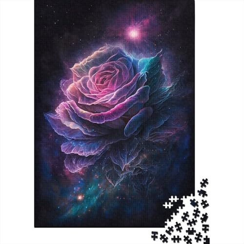 Puzzles für Kinder, Galaxie-Rosen-Puzzles für Kinder, 300 Holz-Puzzles für Erwachsene, 300 Teile, Puzzles für Kinder, Jugendliche, Puzzle-Spiel, 300 Teile (40 x 28 cm) von ABFFSDT