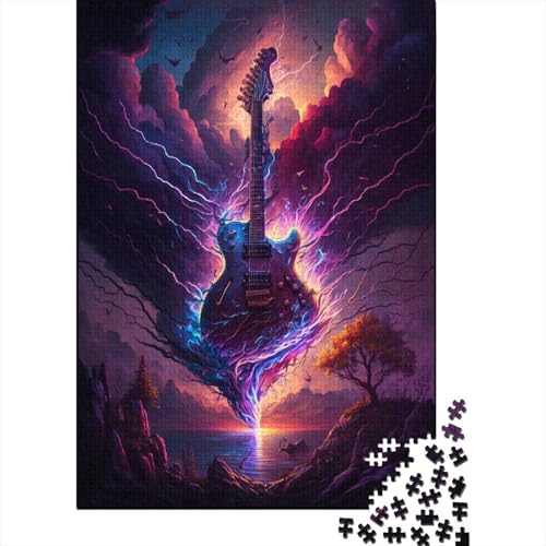 Puzzles für Kinder, Kunstgitarre, Puzzles für Kinder, 500 Holz-Puzzles für Erwachsene, 500 Teile, Puzzles für Kinder, Jugendliche, Puzzle-Spiel, 500 Teile (52 x 38 cm) von ABFFSDT