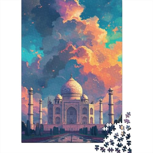 Taj Mahal Puzzle 1000 Teile Puzzle für Erwachsene, Denkspiel, Puzzlespielzeug für Erwachsene, 1000 Teile (75 x 50 cm) von ABFFSDT