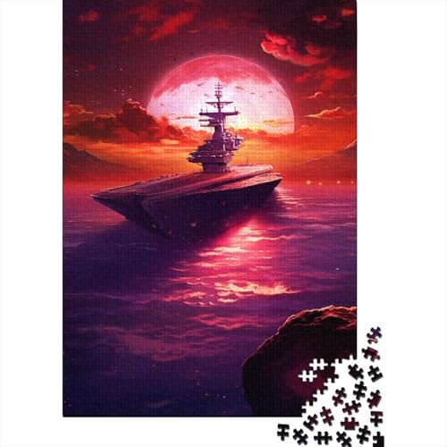 Unmögliches Puzzle für Erwachsene, Bunte Schiffe, 300-teiliges Puzzle, Holzpuzzle, Erwachsene, 300 Teile (40 x 28 cm) von ABFFSDT