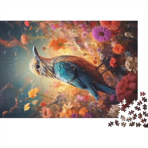 Vogel-Blumen-Puzzle für Erwachsene und Jugendliche, 1000 Teile, Puzzle für Erwachsene, nachhaltige Puzzlespiele, 1000 Teile (75 x 50 cm) von ABFFSDT