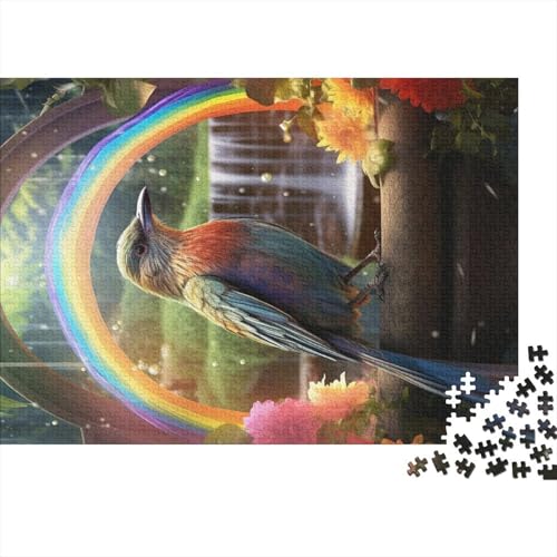 Vogel-Regenbogen-Puzzle für Erwachsene, 1000-teiliges Puzzle für Teenager ab 12 Jahren, 1000 Teile (75 x 50 cm) von ABFFSDT