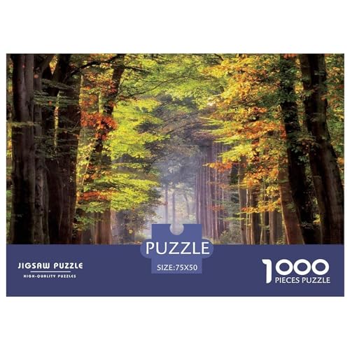 Waldlandschaftspuzzle für Erwachsene 1000 Teile Puzzle für Erwachsene und Teenager Familienspiel 1000 Teile (75 x 50 cm) von ABFFSDT