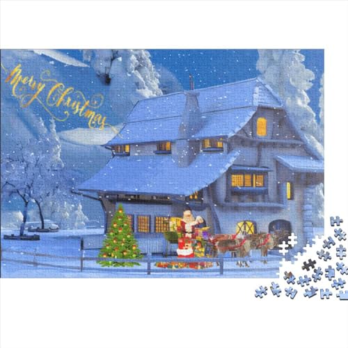 Weihnachtsstimmung-Puzzle für Erwachsene, 1000 Teile, Puzzle für Erwachsene und Teenager, Familienspiel, 1000 Teile (75 x 50 cm) von ABFFSDT