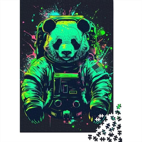 Weltraum-Astronauten-Panda-Puzzle für Erwachsene, 500-teiliges Puzzle für Teenager ab 12 Jahren, 500 Teile (52 x 38 cm) von ABFFSDT