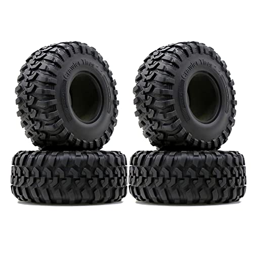 ABLOOX RC-Zubehör 130 mm * 50 mm 2.2 Gummi-Geländereifen-Radreifen for 1/10 RC Rock Crawler Axial SCX10 90046 Traxxas TRX4 (Color : 4pcs) von ABLOOX