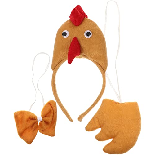 1 Set Ostern Huhn Kostüm Set Huhn Stirnband Fliege Huhn Cosplay Zubehör von ABOOFAN