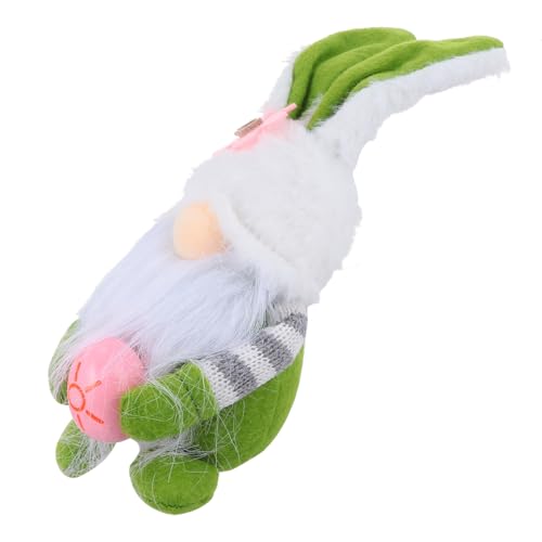 ABOOFAN 1 Stück Osterelfen Bausatz Figur Puppe Dinosaurier Kaninchen Ausgestopft Miniatur Plüschtiere Gnom Hamster Hase Zwerge Stickig Stoff Green von ABOOFAN