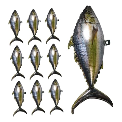 ABOOFAN 10 Stück Wiederverwendbare Aluminiumfolie Fischballons in Thunfischform Selbstsiegelnde Bunte Meeresmuster Luftballons für Strandparty Kindergeburtstag und Unterwasser Dekoration ABOOFAN 10 Stück Wiederverwendbare Aluminiumfolie Fischballons in Thunfischform Selbstsiegelnde Bunte Meeresmuster Luftballons für Strandparty Kindergeburtstag und Unterwasser Dekoration von ABOOFAN