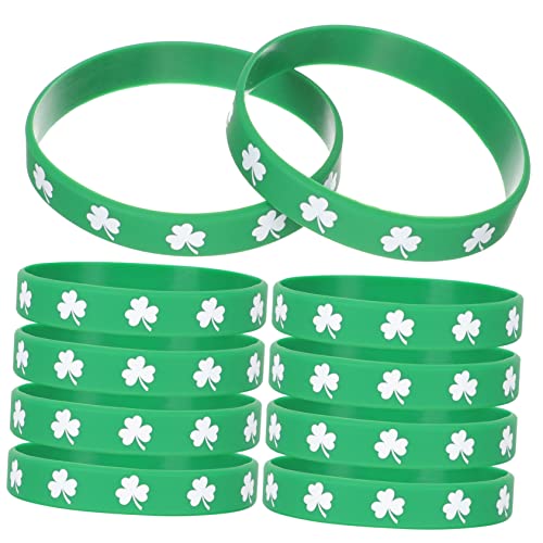 ABOOFAN 10stücke Teiliges Silikonarmbänder Mit Kleeblatt-muster Für Patrick Day Bunte Armbänder Für Partys Und Dekorationen Für Jung Und Alt Komfortabel Und Langlebig ABOOFAN 10stücke Teiliges Silikonarmbänder Mit Kleeblatt-muster Für Patrick Day Bunte Armbänder Für Partys Und Dekorationen Für Jung Und Alt Komfortabel Und Langlebig von ABOOFAN