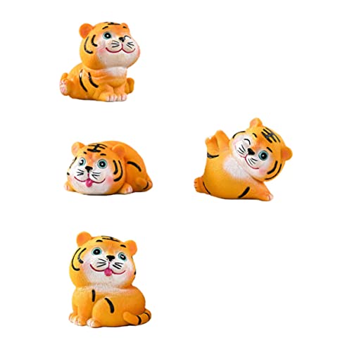 ABOOFAN 12 Stück Harz Tiger Ornament Auto Kleine Tiger Figur Spielzeug Desktop Szene Verzierung Kreatives Harz Handwerk Figuren Ornament Innenbereich Desktop Harz von ABOOFAN