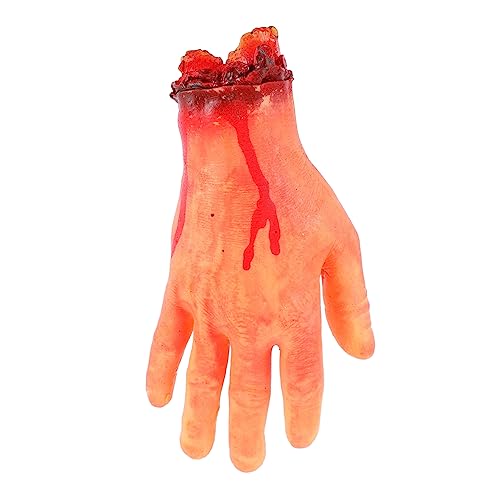 ABOOFAN 1stk Halloween-Requisiten Gebrochene Körperteile Handstreich Blutige Zombiehand Gummihand Halloween-Trick-Requisiten Simulation Von Handstützen Prothese Stumpf Vinyl von ABOOFAN