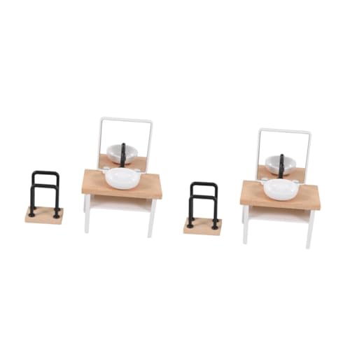 ABOOFAN 2 Sätze Puppenzimmer-badezimmerdekorationen Töpfchen Für Babypuppen Mini-möbel Le Toy Van Puppenhausmöbel Mini-puppenhausmöbel Küchenschränke Für Puppenstuben Holz 2 Stück * 2 von ABOOFAN