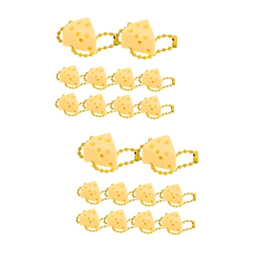 ABOOFAN 20 Stk Käseornamente Plüschschlüssel Mini-Food-Charms Halter käseform käse-geschenkideen tortendeko einschulung Brieftasche Handtaschenanhänger Tasche Schlüsselanhänger Plastik von ABOOFAN