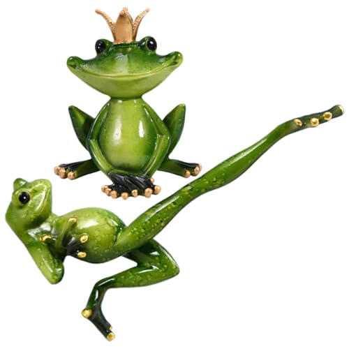 ABOOFAN 2St Frosch aus Harz bescherung Weihnachten geldgeschenke Weihnachten weihnsgeschenke muttagsgeschenk osterleckereien Aquarium Figur Miniatur Hase Froschstatuen Tierschmuck aus Harz von ABOOFAN