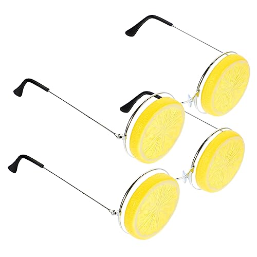 ABOOFAN 2St Partybrille party brillen party glasses Party-Fruchtbrille lustige hawaiianische sonnenbrille kinder sonnenbrillen kindersonnenbrille Cosplay-Party-Brille lustige Brille Yellow von ABOOFAN