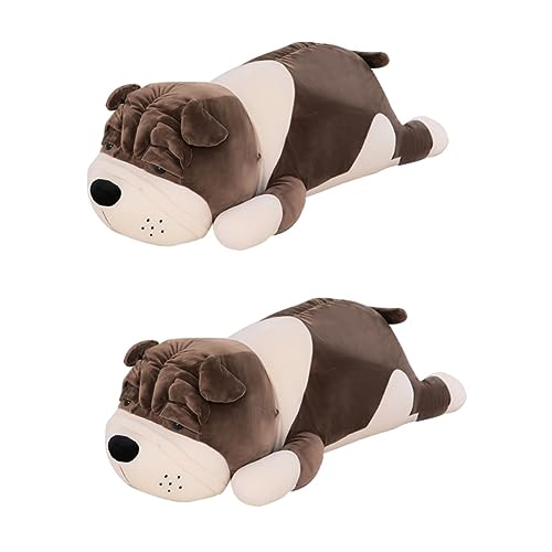 ABOOFAN 2st Shar-pei-Puppe Karinifizierendes Spielzeug Kawaii-Hund Auto Model Geschenke Für Mädchen Bodenverkleidung Schlafspielzeug Autos Spielzeug Umarmen Kind Tier Pp Baumwolle von ABOOFAN