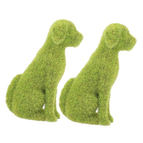 ABOOFAN 2st Simulierter Rasenwelpe Kunstrasen Im Freien Hinterhof Hundezaun Tierschutzzaun Terrasse Rasen Gartenhund-Statue Gartenumrandung Gras-PIPI-pad Für Hunde Draußen Beflockung Green von ABOOFAN