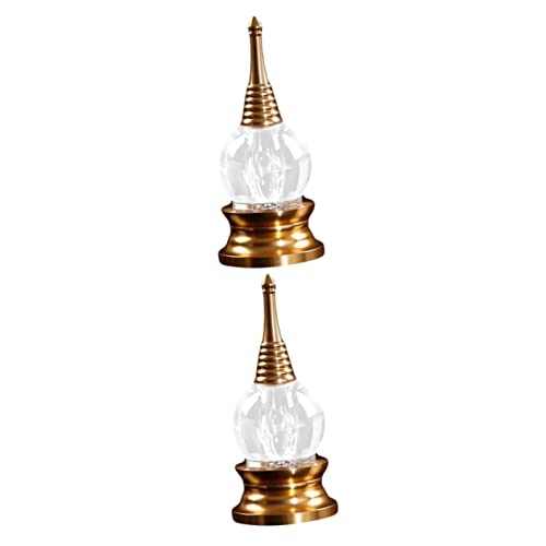 ABOOFAN 2st Stupa-Ornamente Tibetische Dekorationen Astetisch Wohnakzente Dekor Schreibtischzubehör Heimdekorationen Goblinkern Tempelturm-Statue Altar Lieferungen Büro Haushalt von ABOOFAN