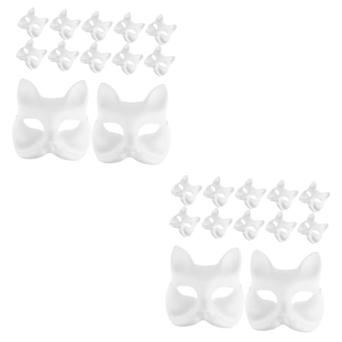 ABOOFAN 32 Stk Papiermaske Kleidung Leere Maske Bemalbare Masken Unbemalte Masken Maskerade-maske Party-masken-dekor Cosplay Abschlussball Liefert Weiß Männer Und Frauen von ABOOFAN