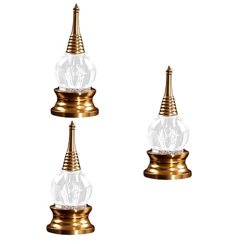 ABOOFAN 3St Stupa-Ornamente Buddha-Schreibtischzubehör Hausdekorationen für zu Hause büro zubehör Wohnkultur Meditationsdekoration für zu Hause Buddha-Statue für den Schreibtisch Miniatur von ABOOFAN