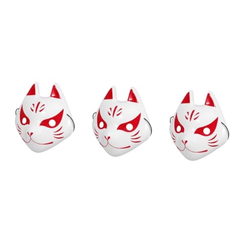 ABOOFAN 3st Kleine Fuchsmaske Maskerade Kostüm Maske Halloween-wolfsmaske Kaninchenmaske Maskerade Tiermaske Japanische Katzenmaske Maskenball Maske Japanische Tiermaske Fuchshülle Plastik von ABOOFAN