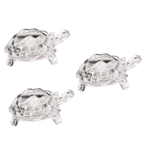 ABOOFAN 3st Schildkröten-Statue Aus Glas Meeresschildkröte Miniatur Tierskulptur Selber Machen Tischdekoration Meerestierstatue Schildkröte Figur Modellieren Kristall Dekorationen Reisen von ABOOFAN