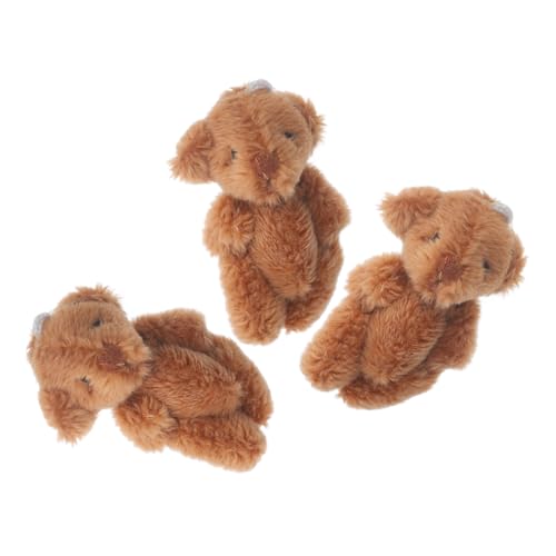 ABOOFAN 3st Teddybär Stofftier Kleines Kuscheltier Taschenbär-anhänger Süße Bärenanhänger Mini-teddybären Kleine Weiche Bärenpuppe Partygeschenke Tragen Kleine Bären Coffee Plüsch von ABOOFAN