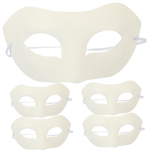 ABOOFAN Cosplay-Masken 5 Stück DIY Handbemalte Masken Für Erwachsene Kostüme Bulk- -Kleidung Diy-Versorgung Leere Masken Aus Zellstoff Zum Bemalen Cosplay-Diy-Masken Weiße von ABOOFAN