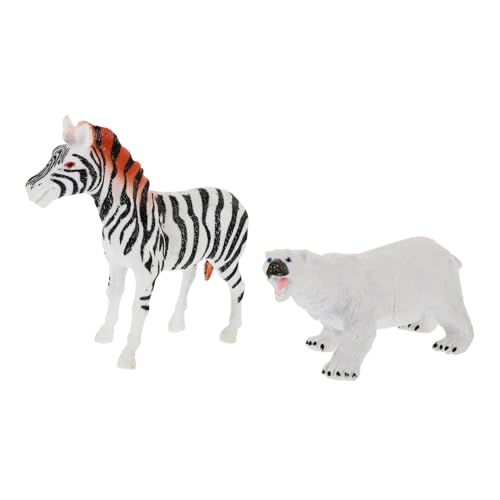 ABOOFAN 6 STK tierische Verzierungen Tierdekoration schönes Tier tierfiguren Tier Figuren Spielzeug Tierschmuck Tier zum Sammeln Schreibtisch Ornamente Skulptur Statue Eisbär Plastik Weiß von ABOOFAN