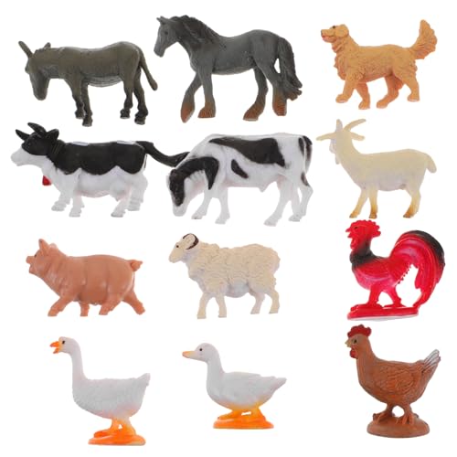 ABOOFAN 60 Stück Simulation Bauernhof Geflügel Tiermodell Spielzeug Spielzeug Mini Tierdekorationen Kleine Tierfiguren Künstliche Tierfiguren Tierfiguren Dekorative Tierstatue von ABOOFAN