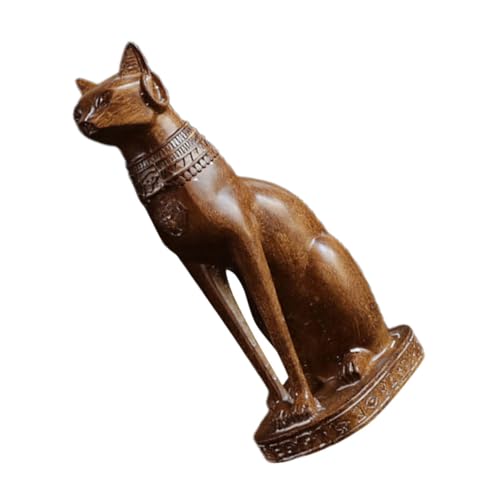 ABOOFAN Ägyptische Katzenverzierung Kratzmatte Für Katzen Spielmatte Für Katzen Katzenmotiv Falsche Katze Statue Der Katzengöttin Katzenkratzer Katzenmöbel Katze Plüsch Light Brown Harz von ABOOFAN