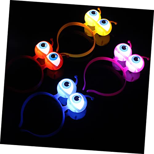 ABOOFAN Auge Perlen Haarmanschette Kopfschmuck Halloween Kopfbedeckung Stirnband Leuchten Große Augen Stirnband Halloween LED Stirnband Rot Halloween Stirnband Flash Headwear Stirnband von ABOOFAN