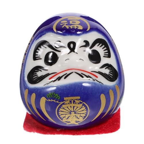 ABOOFAN Daruma-Sammelfigur Japanische Traditionelle Zen-Keramik-Duma- Porzellan-Sammelstatue Wackelnde Puppenfigur Tischdekoration von ABOOFAN